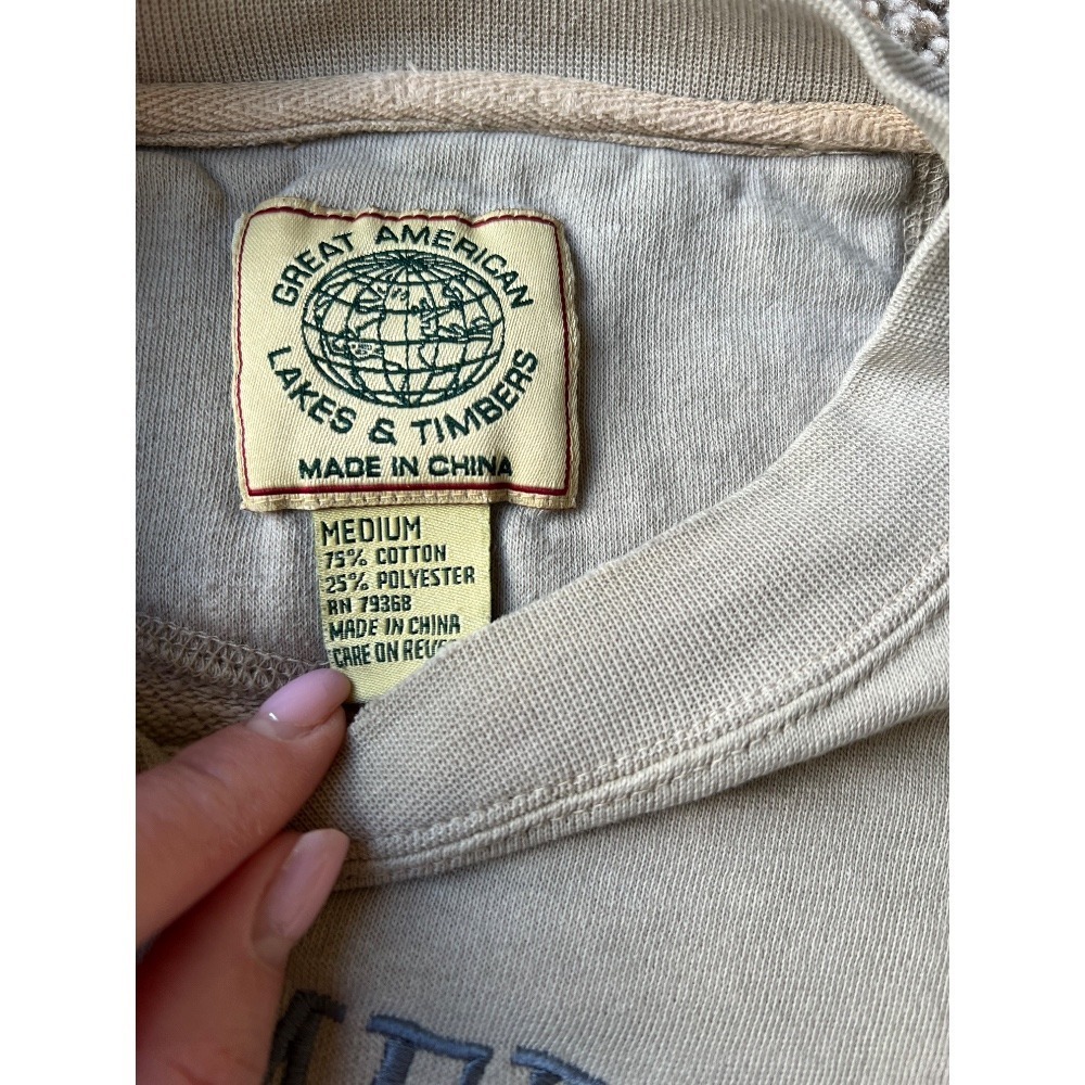 Vintage Great American Lakes & Timbers sweater cotton men size M - Picture 2 of 7